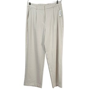 Old Navy Womens Taylor Wide Leg Trouser Pants Extra High Rise Beige L minimalist